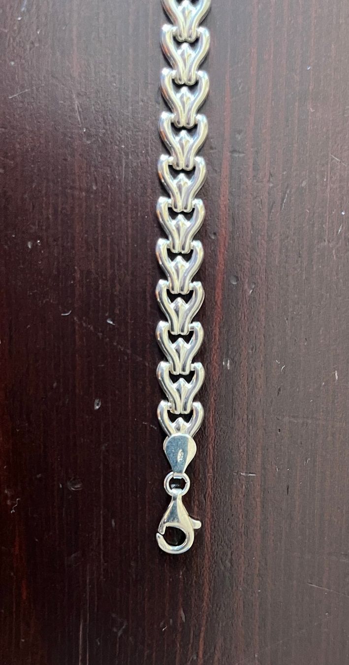 Bracelets: Bracelet en argent décorée en suite de coeurs – D'occasion à Genève par Donnet2 3