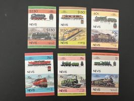 Nevis Lot mit Locomotives ungezähnt ** Luxus (C141)
