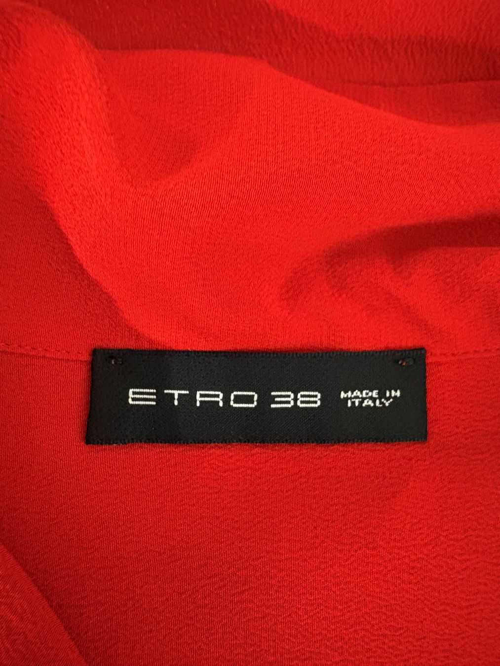 Etro Camicette: Etro oversize Seidenbluse rot Gr. 34-40 Kurzarm – Usato da Regensdorf venduto da secondchancefashion 7