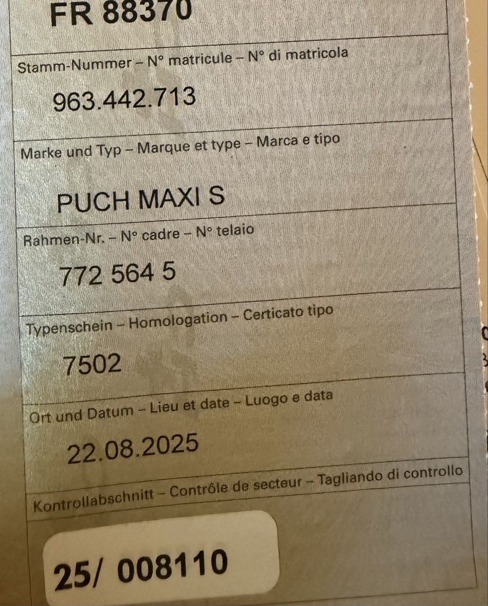 Puch Ciclomotori: Mobylette Puch Maxi S noir avec permis de circulation – Usato da Villargiroud venduto da nat_7xqt 2