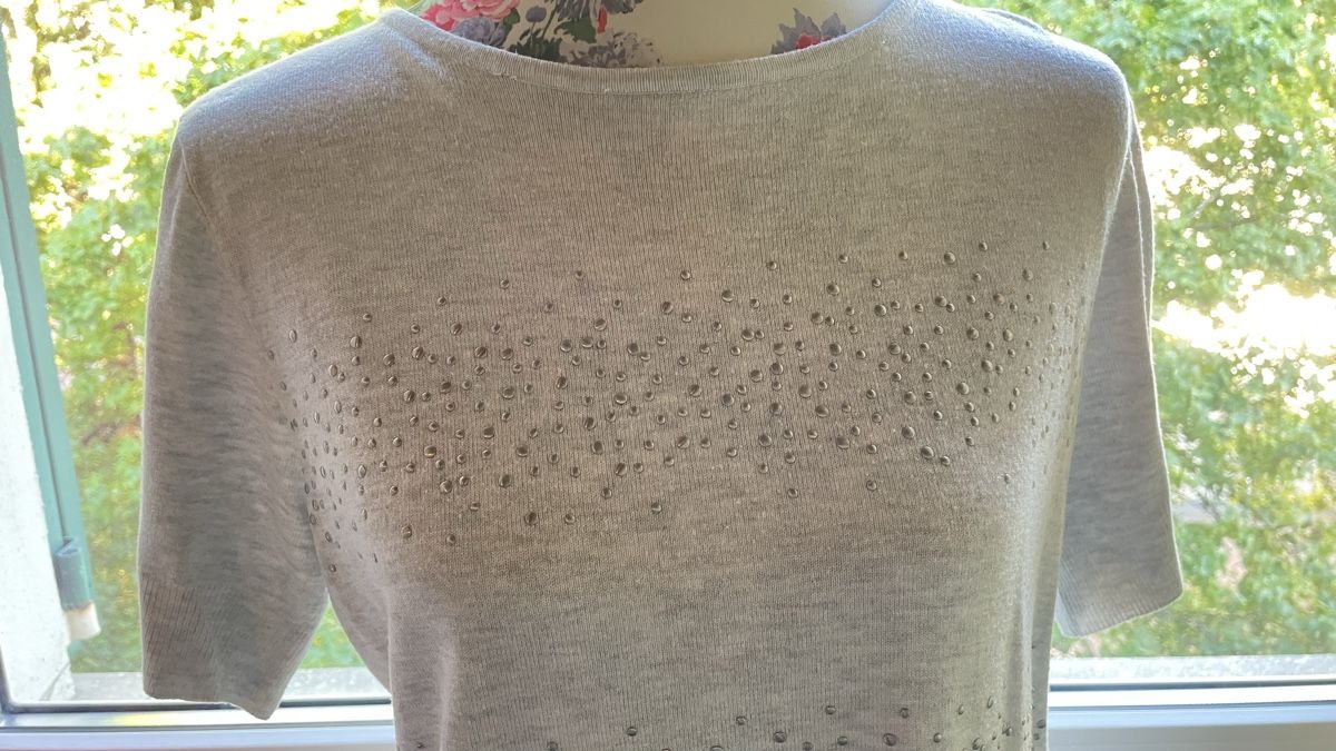 Pulls & Sweat-shirts: Charles Vögele kurzarm Damen Pullover hellgrau Grösse L – D'occasion à Schaffhausen par sun_k7nm 7