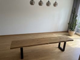 Sitzbank Eiche massive Holz