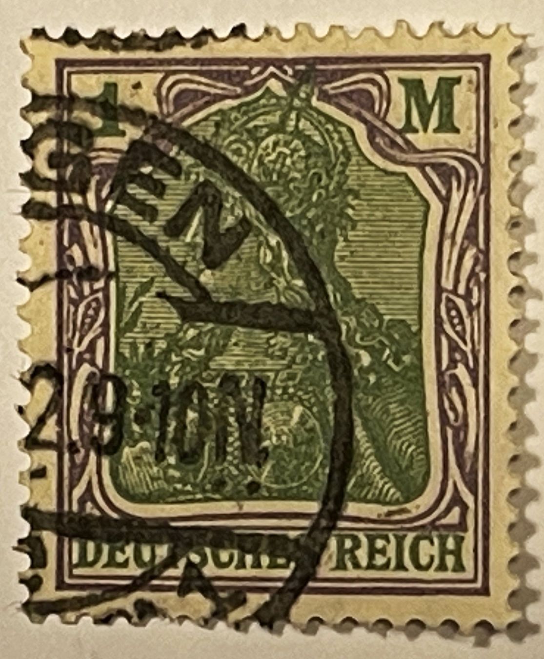 Alle Briefmarken: Deutsches Reich 1M – Gebraucht aus Oftringen von Vucki 1
