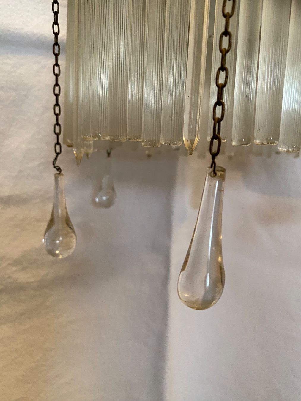 Lampadari & plafoniere: Jugendstil Hängelampe Messing Glasstäben – Usato da Wallisellen venduto da skorpion-11 2