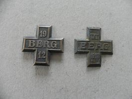 2 Sport Abzeichen Brosche Berg TG Jahr 1912 & 1918 Thurgau