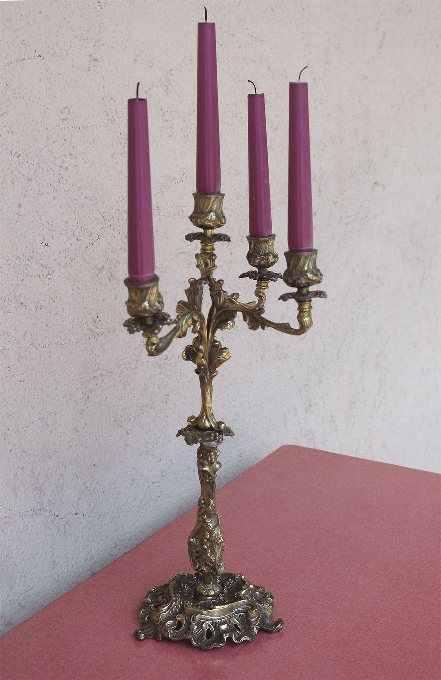 Kerzenständer: Art Nouveau Kandelaber 45cm – Gebraucht aus Meggen von Trouvaillen 7