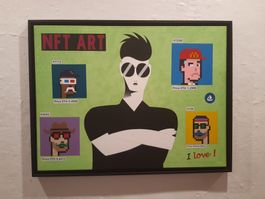 Peinture pop art edition 80x60 - Bitcoin/crypto/nft/metavers