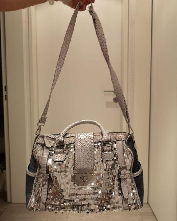 Personalisierter Glitzer Geburtstag Tortenaufleger Handtasche Jede