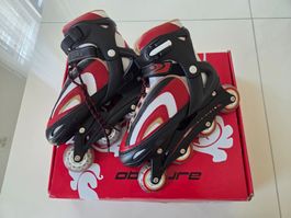 Inlineskates rot/schwarz Grösse 38-41 verstellbar Unbenutzt