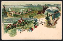Litho Walzenhausen, Ortsansicht, Eisenba