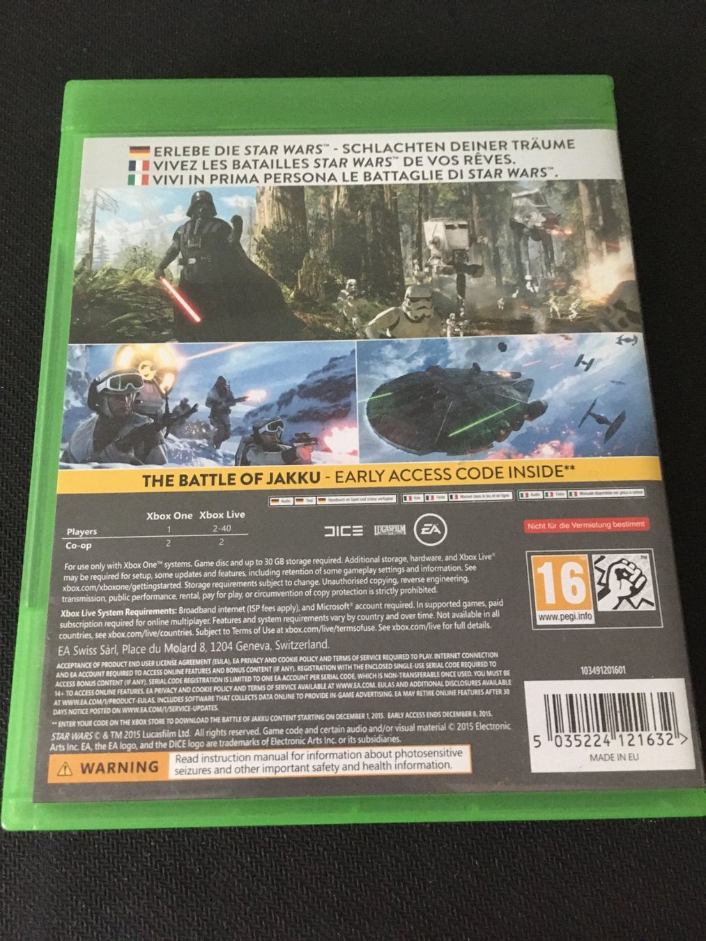Microsoft Spiele: Star Wars Battlefront für Xbox One – Gebraucht aus St.Gallen von sjosjo 1
