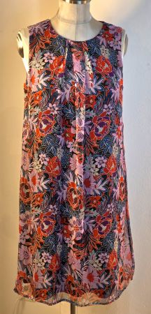 S 36/38 ANISTON Selected florales Sommerkleid Tunikakleid