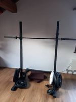 Langhantel + Rack + Gewichte
