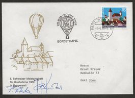 Ballon Schweiz 1980 Rapperswil Wollerau Luftpost