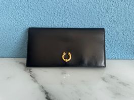 GUCCI Vintage Horsebit Portemonnaie black Leder Long Wallet