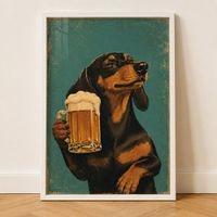 Vintage Wandbild A4 mit Rahmen
