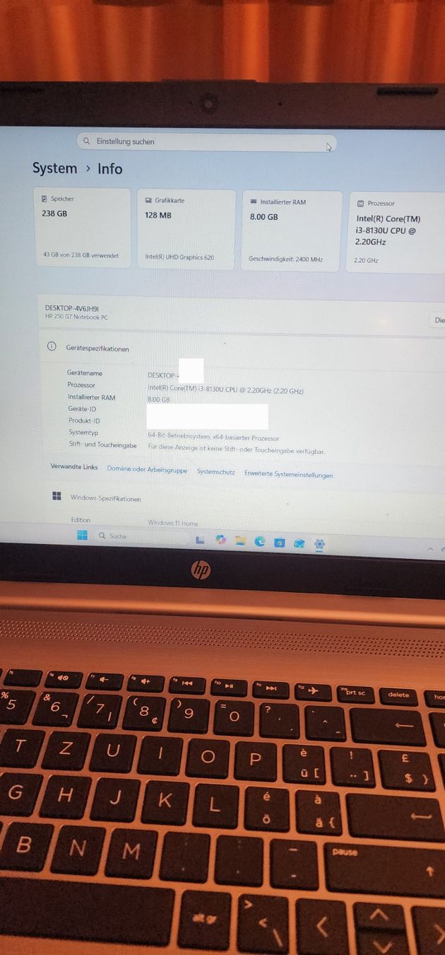 Hewlett Packard Notebook: Notebook PC HP 250 G7 Windows 11 – Usato da Hornussen venduto da koleso83 2