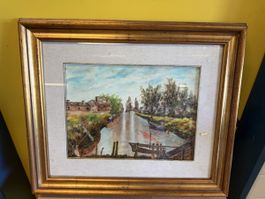 Gemälde  mit Unterschrift Pastel