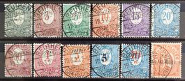 OBERSCHLESIEN - GORNY SLASK 1920: Erste 10 Marken + Dienstm.