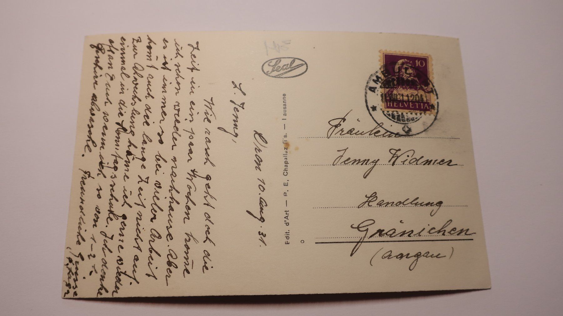 Cartoline postali: Oron Le Châtel 1931 – Usato da Cormoret venduto da Pascalll2001 3