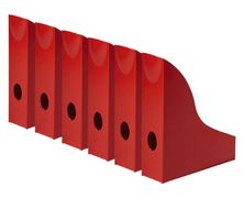 6Stk. DURABLE Stehsammler Basic, DIN A4, Polystyrol, rot