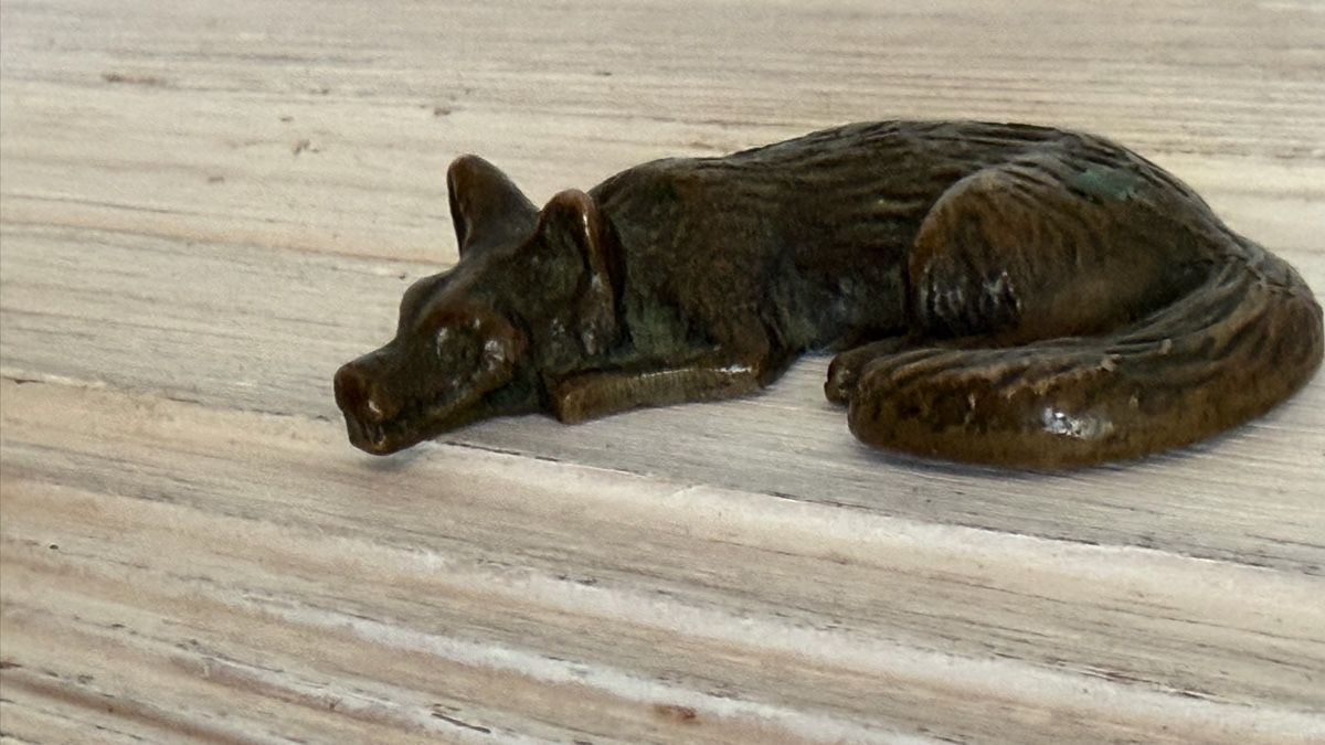 Statuette: Fuchs Figur Bronze liegend antik – Usato da Riedholz venduto da Frettchen63 4