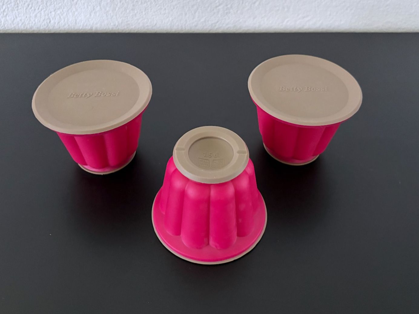 Betty Bossi Teglie da forno: Betty Bossi Puddingformen Silikon 3 Stück – Usato da Birr venduto da Jamonline