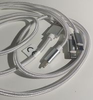 3-in-1 Ladekabel: USB, USB-C, Micro-USB & Lightning - Neu