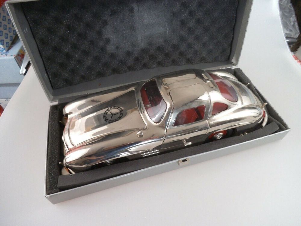 Jouet Mécanique Marklin Mercedes 300SL Rouge - Tôle 34 Cm échelle 1:12 - Coffret