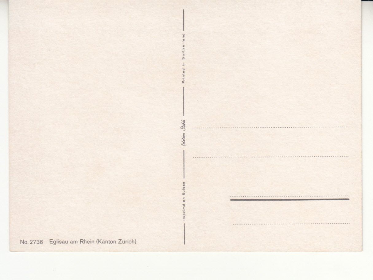 Cartoline postali: Eglisau ca. 1970 – Usato da Bürglen TG venduto da StampGraf 1