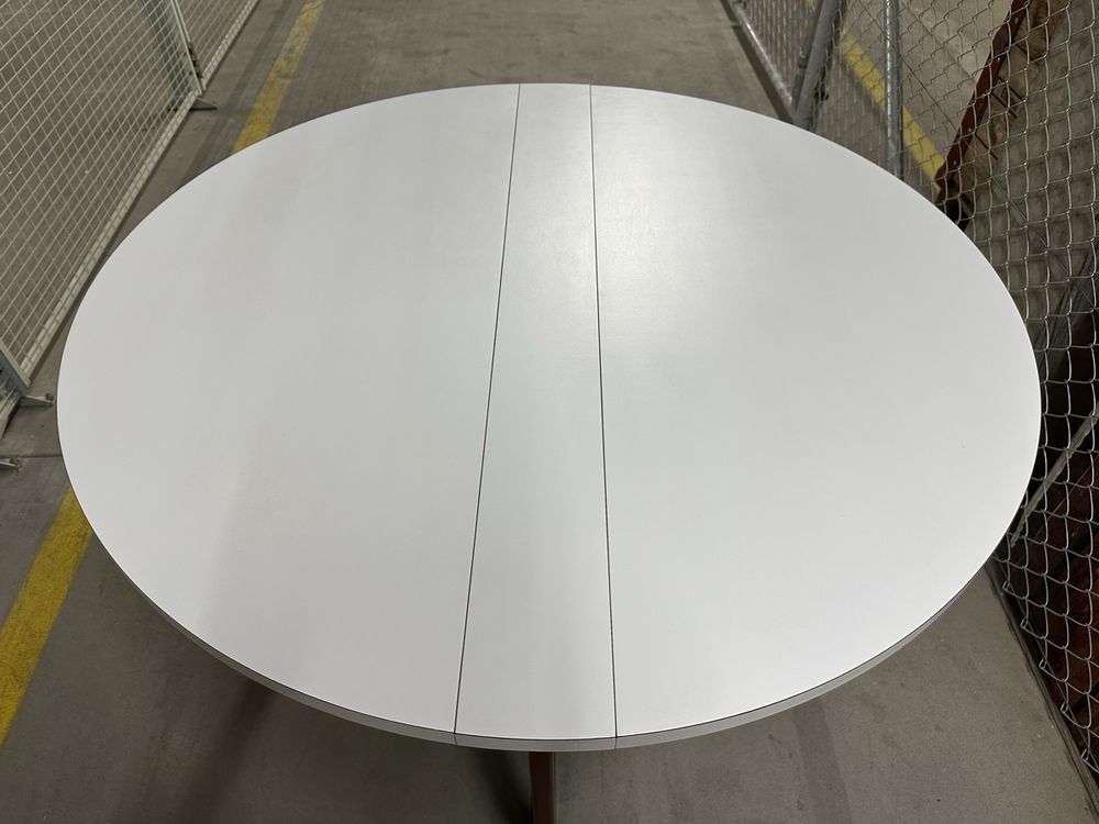Tische: schöner alter Rundtisch weiss beschichtet klappbar – Gebraucht aus Bolligen von Astrophysiker06 2
