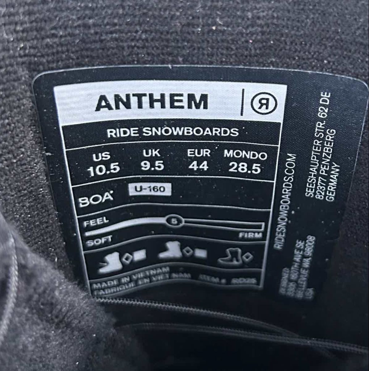 Ride Scarpe da uomo: RIDE Anthem snowboard boots size 44 – Nuovo (secondo la descrizione) da Celerina venduto da ste_96bk 1
