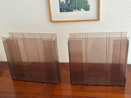 2 vintage LP Plattenständer Weidmann Rapperswil Ex Libris
