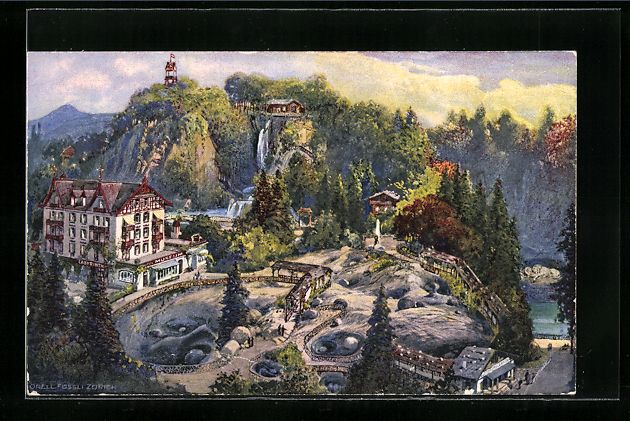 Cartoline postali: Luzern, Gletschergarten, Gesamtansicht – Usato da Berlin venduto da bartko-reher