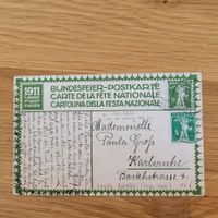 Carte Fête National Bundesfeier Karte 1911 Cottens