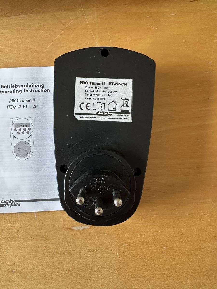 Componenti elettronici: Lucky Reptile Pro Timer II - neu! ET-2P-CH – Nuovo e nell'imballaggio originale da Effingen venduto da is5078 2