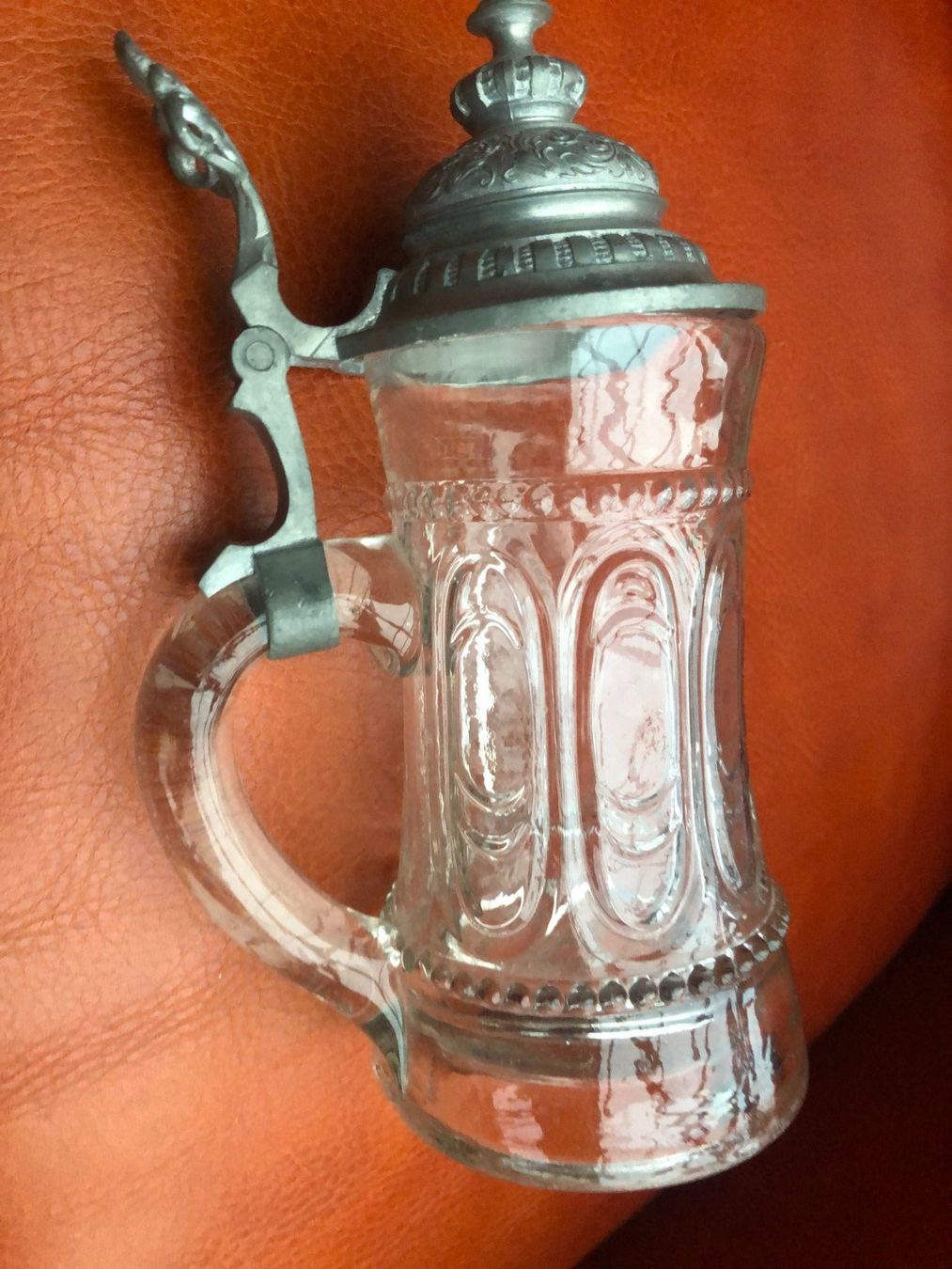Gläser: antikes Bierglas mit Zinndeckel – Neu (gemäss Beschreibung) aus St. Gallen von Blin