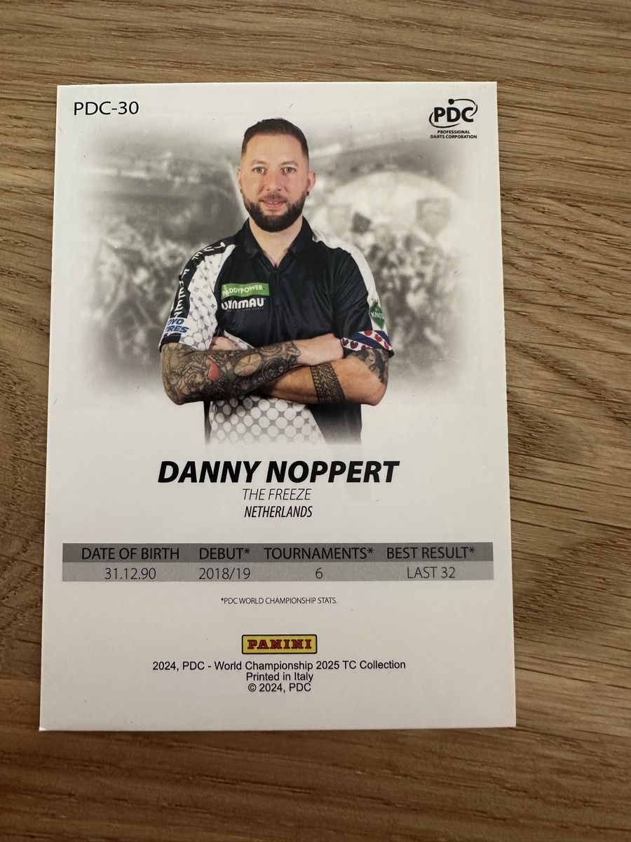 Panini Sammelbilder & Trading cards: Panini PDC Danny Noppert Sammelkarte – Neu (gemäss Beschreibung) aus Sempach von soj_rk95 1