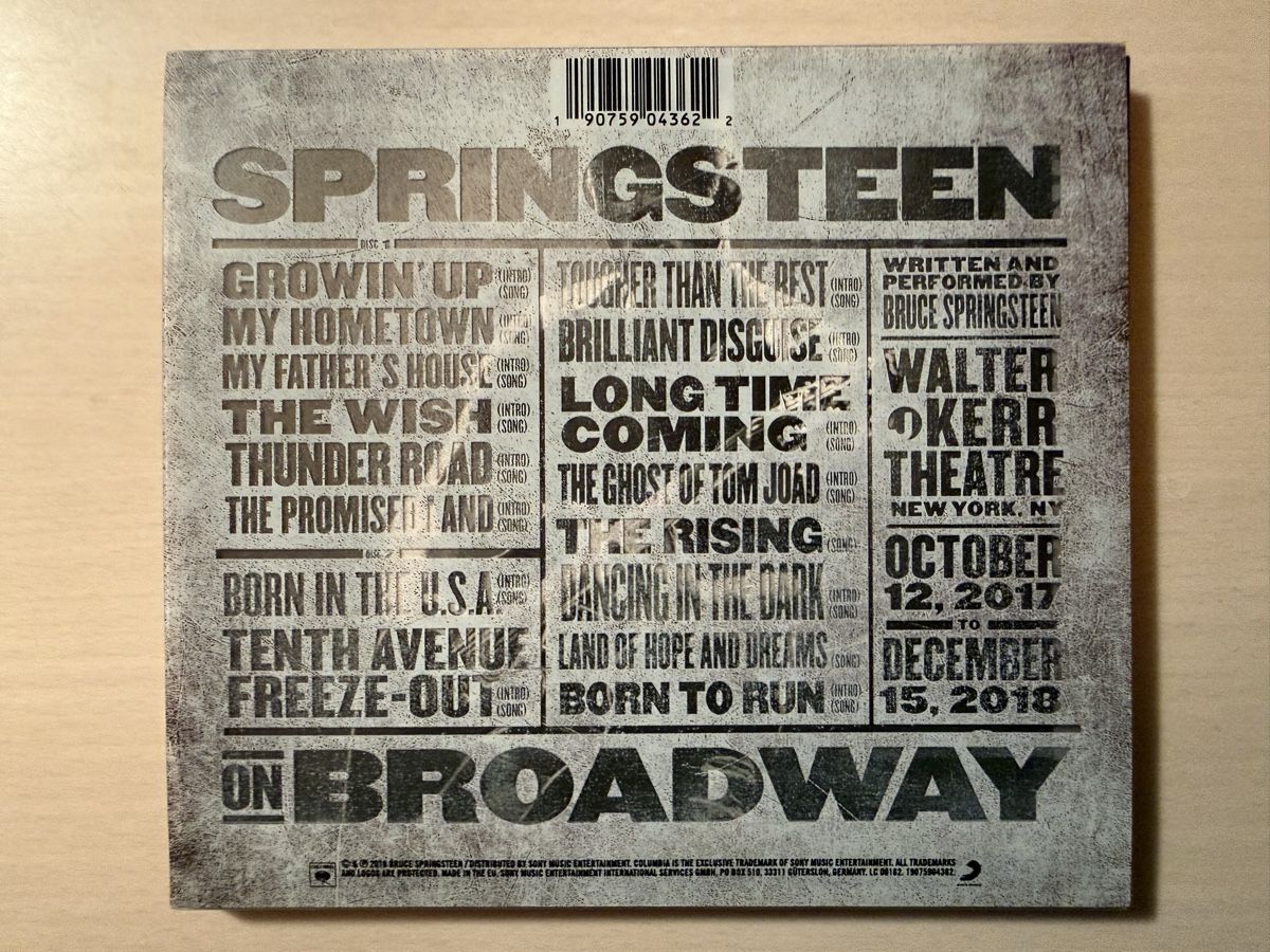CD: Bruce Springsteen - Springsteen on Broadway CD – Usato da Oberried Brienz venduto da Chyara 1