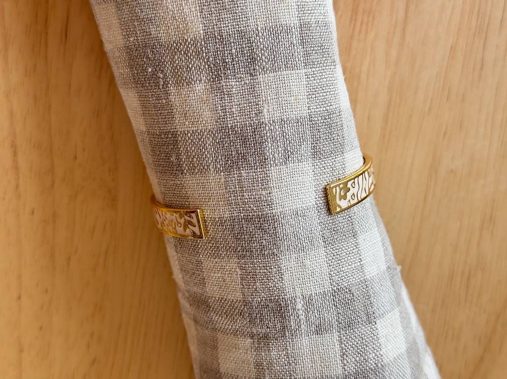 Bracciali & Braccialetti: Bracelet Floral white & gold-coloured – Usato da Biberstein venduto da evolution89 1
