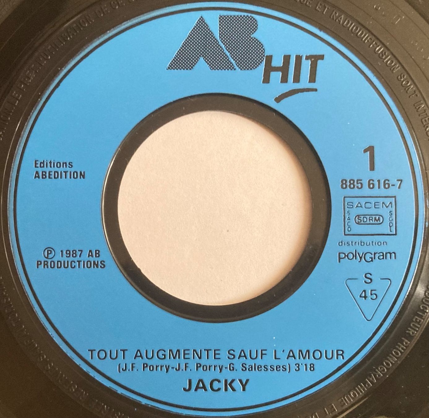 Schallplatten: JACKY - TOUT AUGMENTE SAUF L'AMOUR – Gebraucht aus Poliez-Pittet von Newtown-Records 2