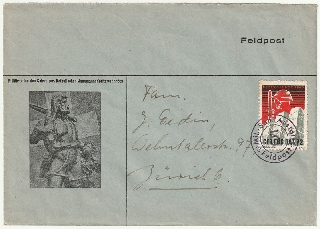 Tutti i francobolli: Feldpostbrief mit Soldatenmarke – Usato da Fislisbach venduto da Zigzag12