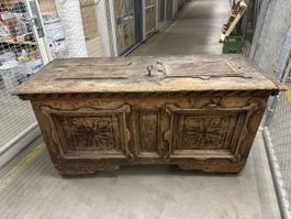 antike Truhe Barock Massivholz Jahrgang 1800