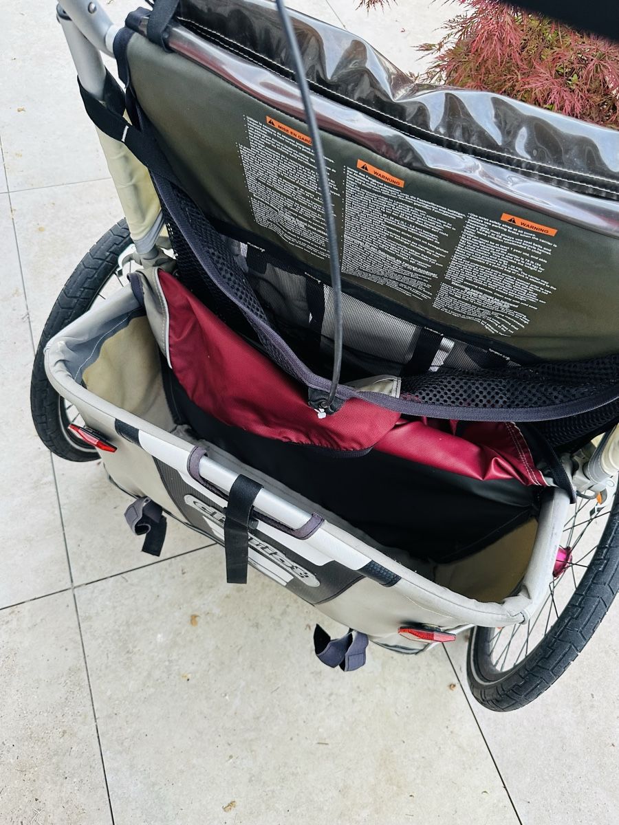 fahrradanhnger fahne 3 in 1 Kinderanhnger Fahrradanhnger fr 2 Kinder mit Fahne, 150x85x1   floki24
