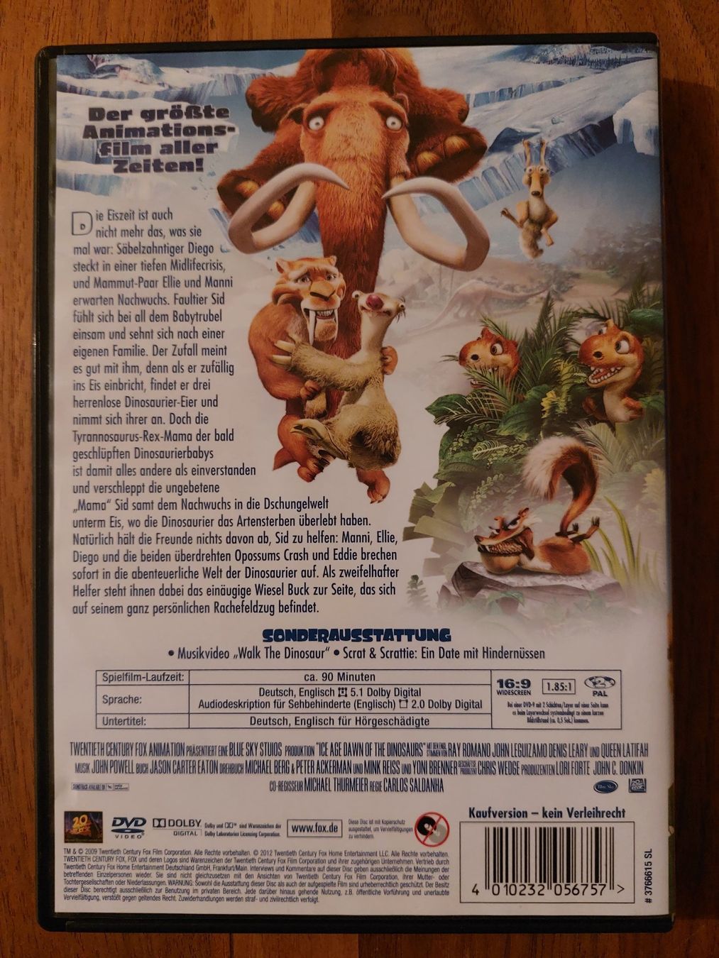 Tutti i DVDs: DVD - Ice Age 3 Die Dinosaurier sind los – Usato da Rheinfelden venduto da FilmAuktion 1