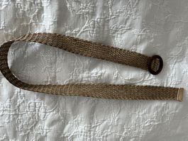 Neuer geflochtener Gürtel in braun - beige, Länge ca. 100 cm