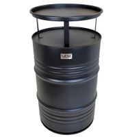 Fassmöbel Tisch H108cm Ø57cm mattschwarz