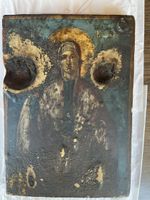 Alte orthodoxe Ikone auf Holz - vermutlich Hl. Kyriki