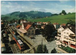 GAIS Flugaufnahme Bahnhof mit Bahn