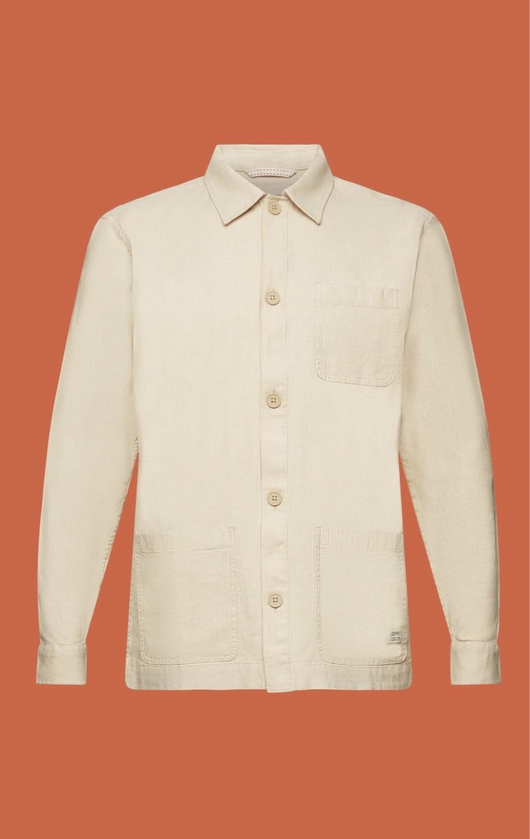 Esprit Camicie: Herringbone-Hemd, Leinenmix – Nuovo e nell'imballaggio originale da Wittenbach venduto da bes_k8vr